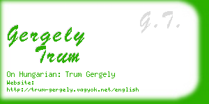 gergely trum business card